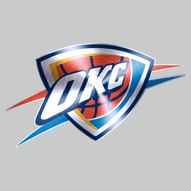 Oklahoma City Thunder Stainless steel logo vinyl decal